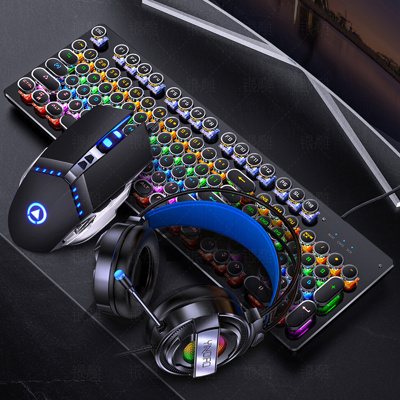 Gaming Punk Wired tastatur og mus Kit - Miniatyr 5
