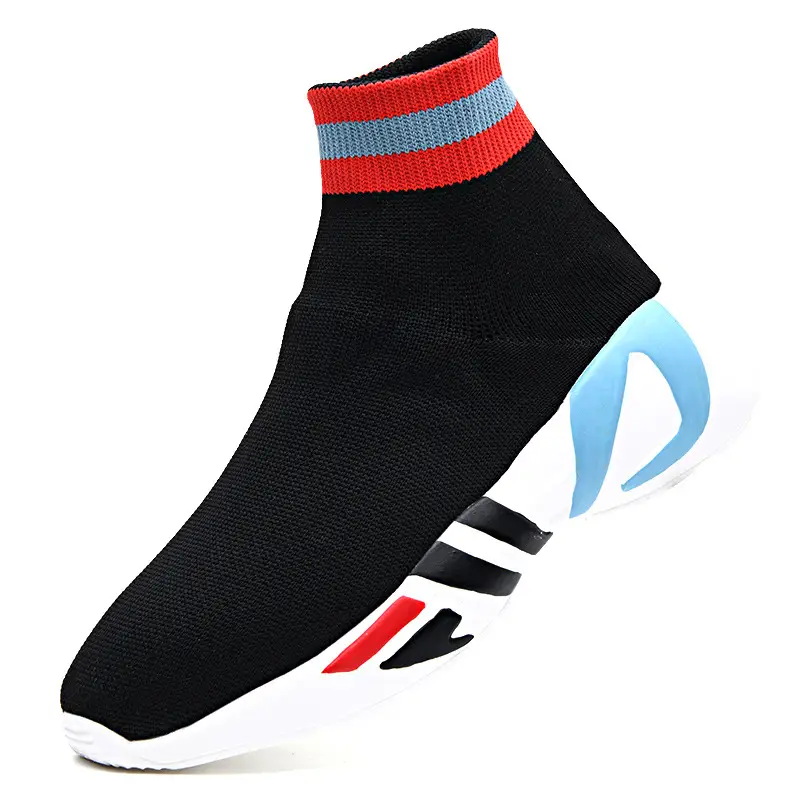 High-top Women's Casual Single Shoes Flat Camouflage Korean Style Breathable Socks And Shoes