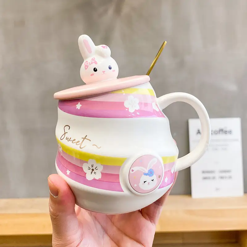 Creative Thread Big Belly Mug Men And Women Cartoon Cute