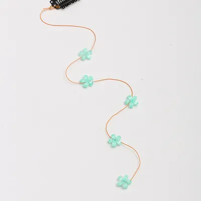 Korean Style Crystal Flower Streamline Hairpin Green - Shop at LoveMi