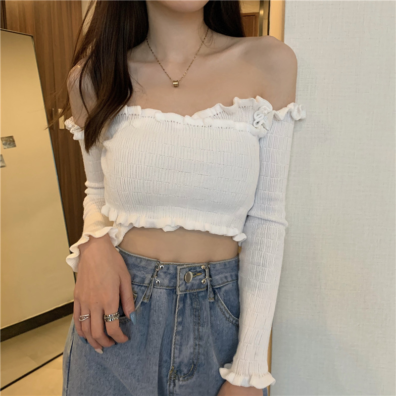 Title 2, One-Shoulder-Bluse Damen neuer koreanischer Sti...