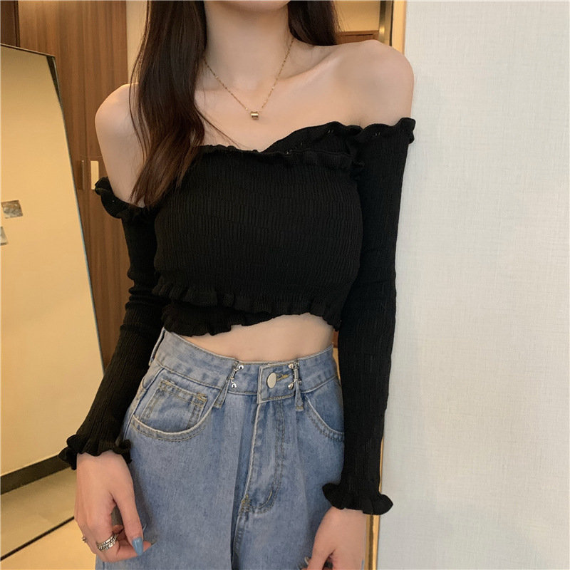 Title 1, One-Shoulder-Bluse Damen neuer koreanischer Sti...