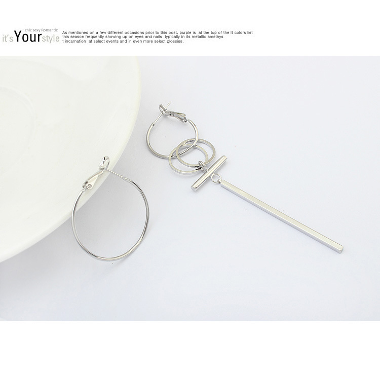 Simple Personality Irregular Earrings Asymmetry