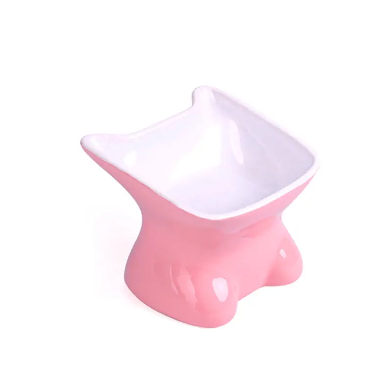Bowl With Oblique Mouth And High Feet To Protect The Cervical Spine Ceramic Pet Bowl Creative Quality Ceramic Bowl