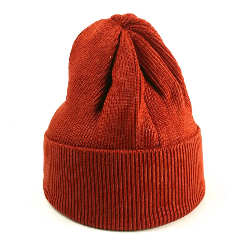 Women's Autumn And Winter Korean Style Japanese All-Match Knitted Hat - Rust Red