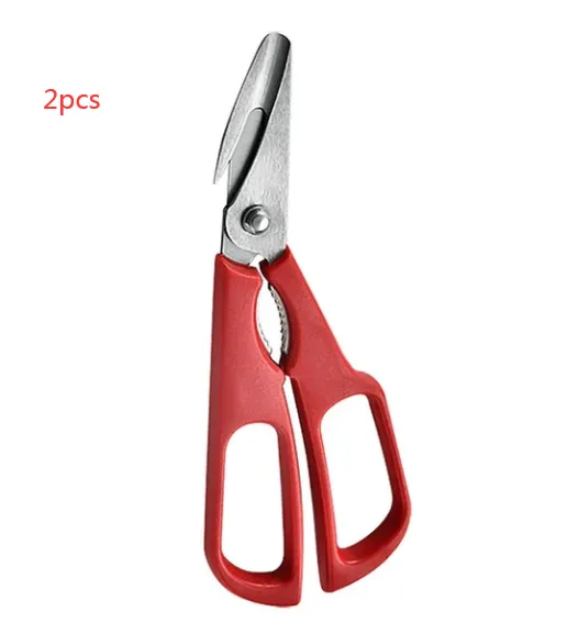 Multifunctional kitchen scissors - Red 2Pcs