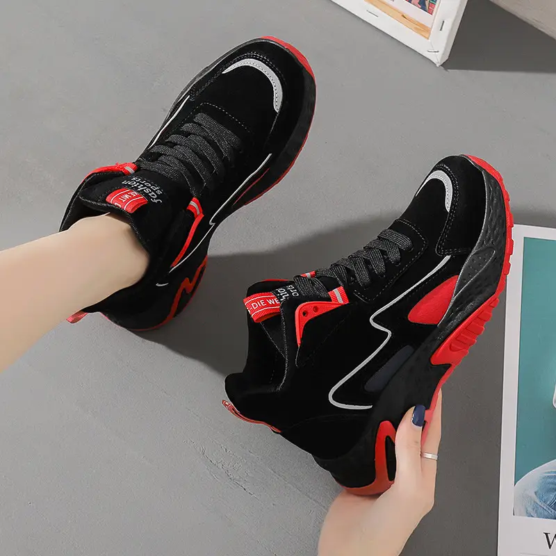 New Leather Waterproof High Help Big Children 10 Autumn And Winter 12 Girls Sneakers