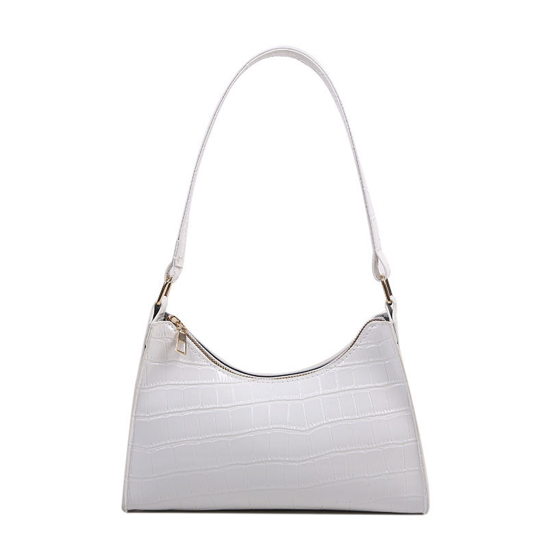 Spot Spring New Korean Pu Women's Bag Pure Color Crescent Bag Shoulder Bag