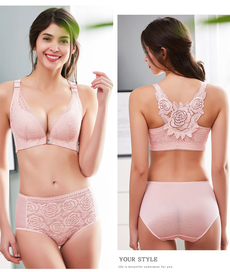 Title 3, Spring And Summer New Rose Thin Bra