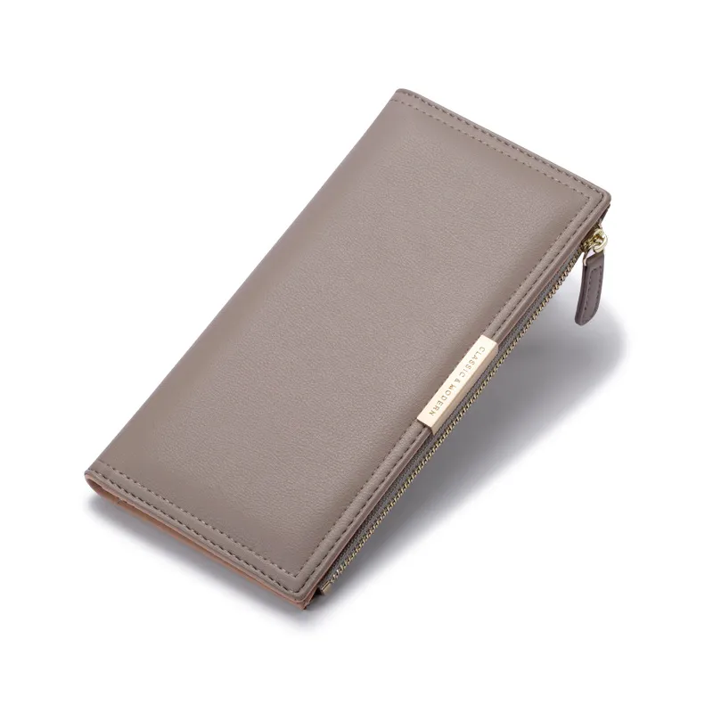 Wallet Women'S Korean Version Long Wallet Multi Card Zipper Bag Women'S Wallet Handbag - Grey