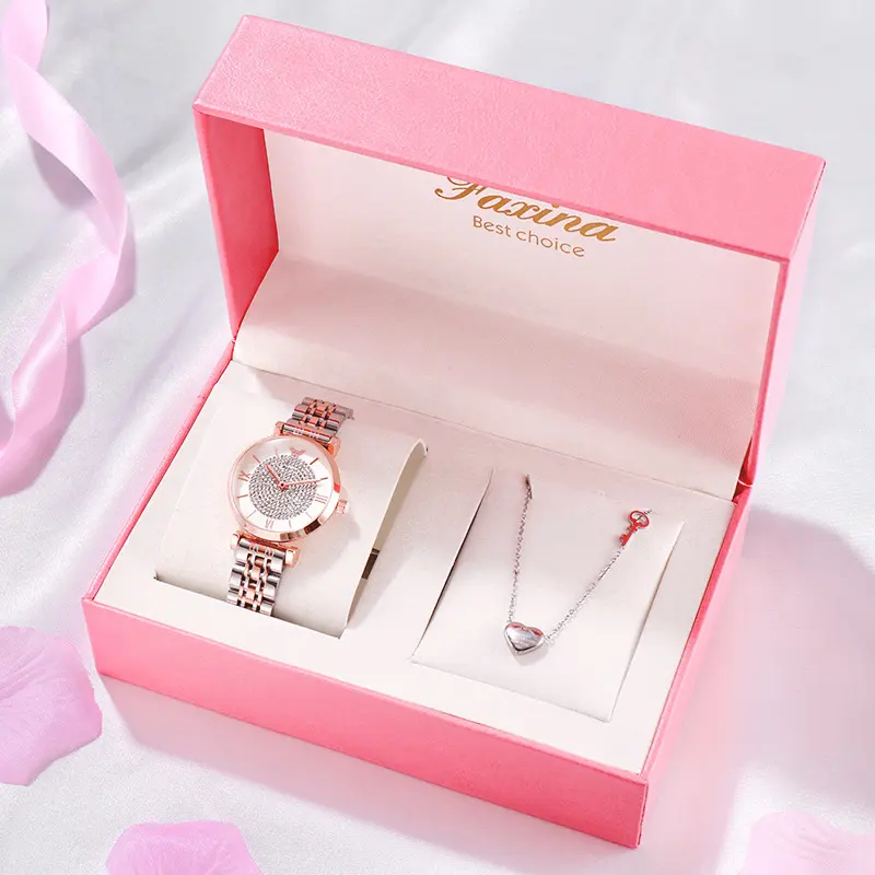 Watch Jewelry Necklace Full of Star Electronic Set