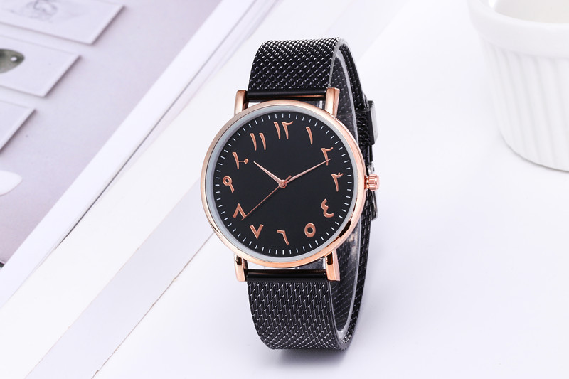 Fashion Creative Quartz Watches Couple Watches Digital Mesh Band Watches - Picture 9 of 10