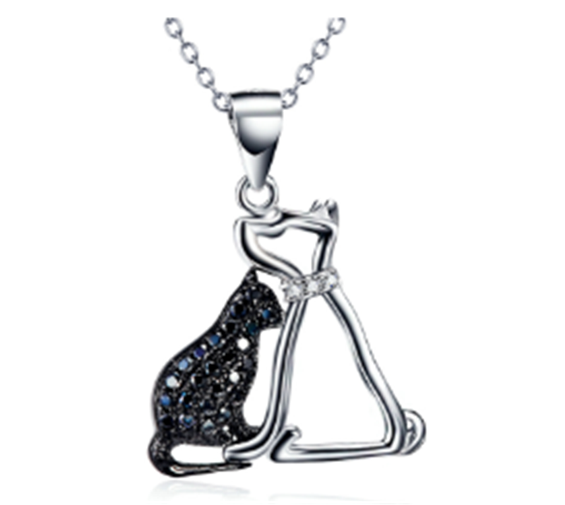Pet Cat And Dog Pendant 925 Sterling Silver Simple Necklace