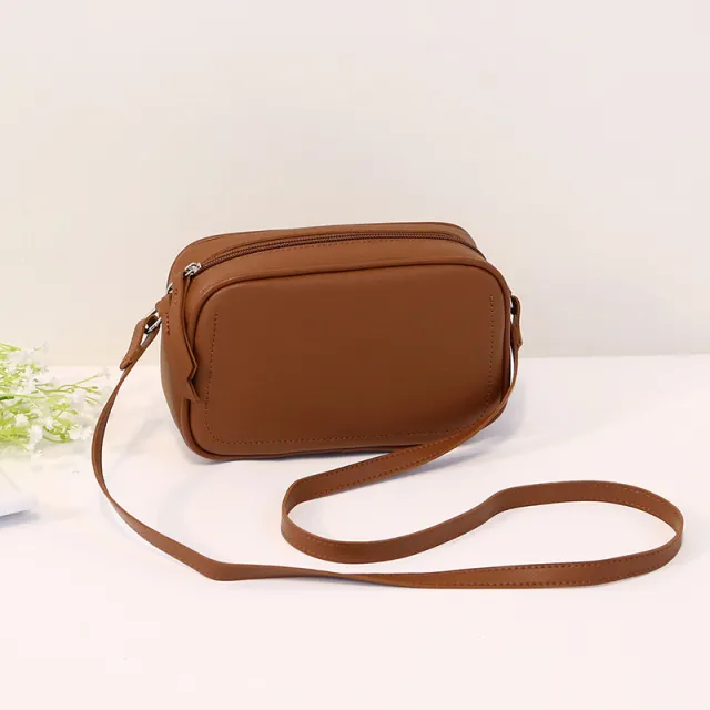 Small Square Bag Fashion Simple One shoulder Messenger Bag Brown - Shop at LoveMi