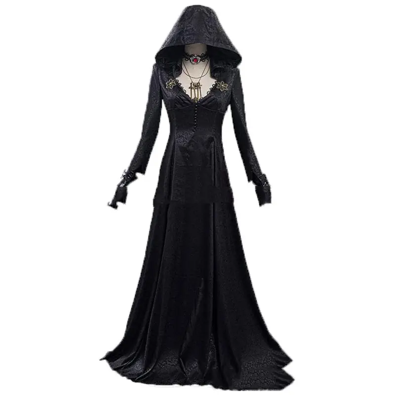 Evil Village Cosplay Costume Vampire Lady Dress Outfits Halloween