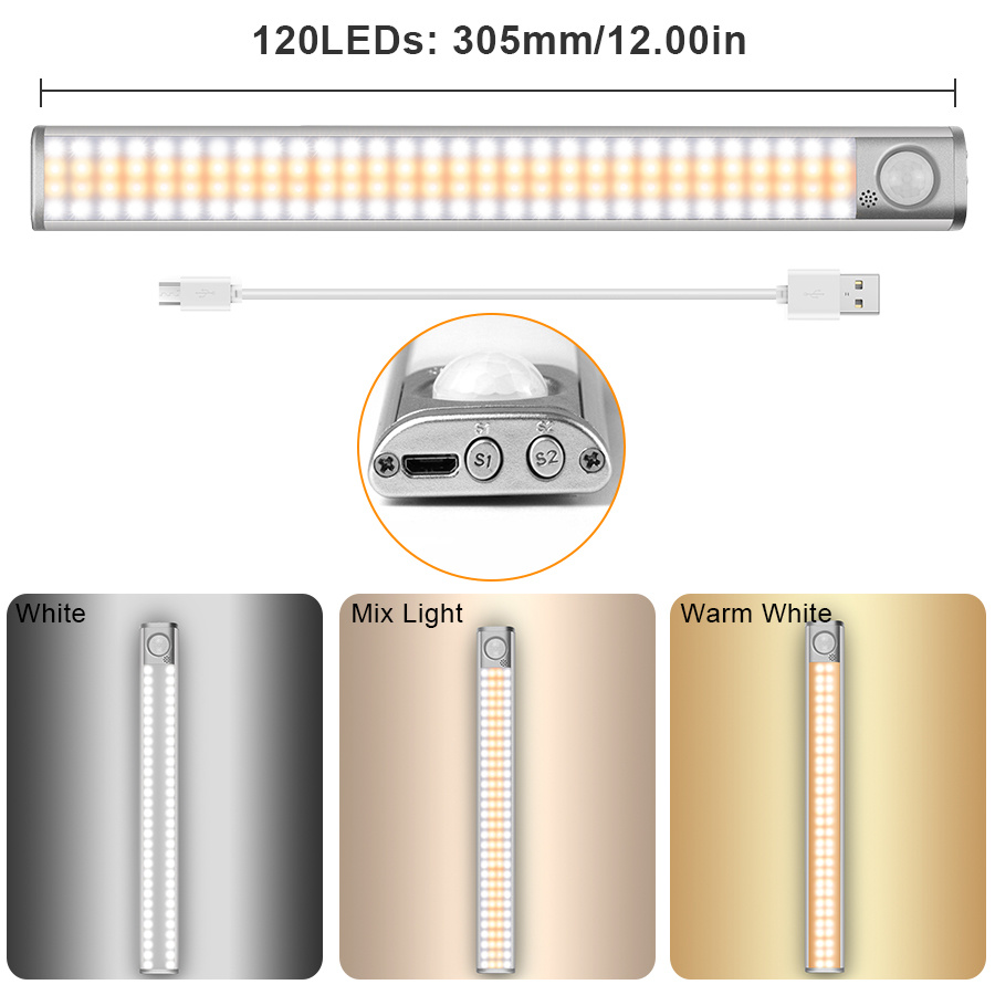 Title 3, 160Led Dual-Color-Sensorlicht Menschlicher Körp...