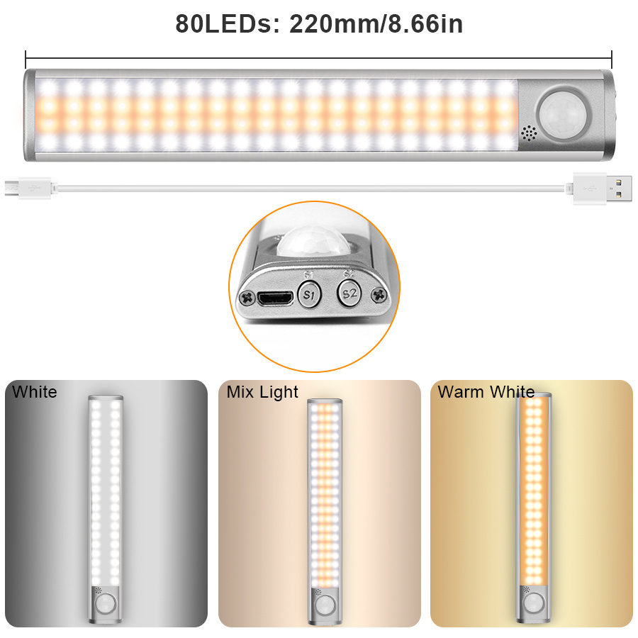 Title 6, 160Led Dual-Color-Sensorlicht Menschlicher Körp...