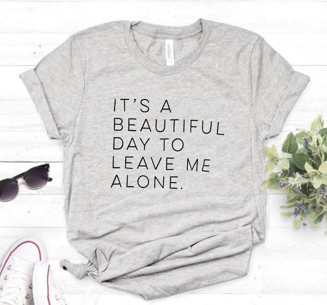 Title 6, Let Me Be Alone Ladies T-Shirt Casual Funny T-S...