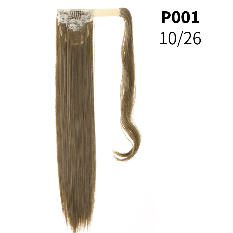 Velcro Ponytail Realistic Matte Silk Long Straight Hair Wig Ponytail