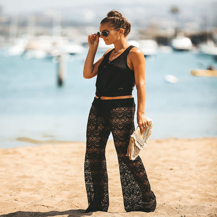 Title 3, New European And American Lace Hollow Beach Pants