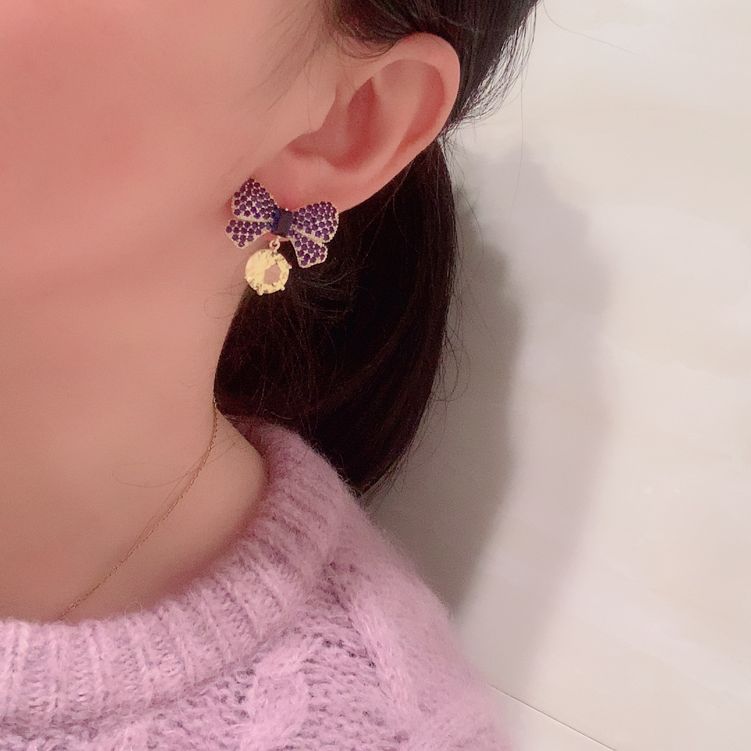 Bow Earrings Sweet Temperament Ear studs