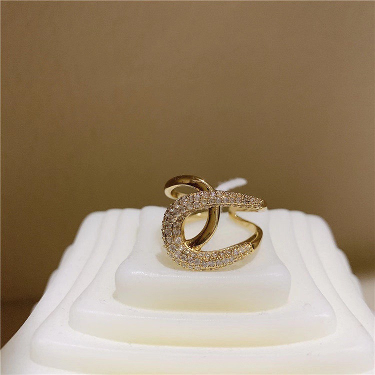 Korean Retro Micro-inlaid Zircon Diamond Ring