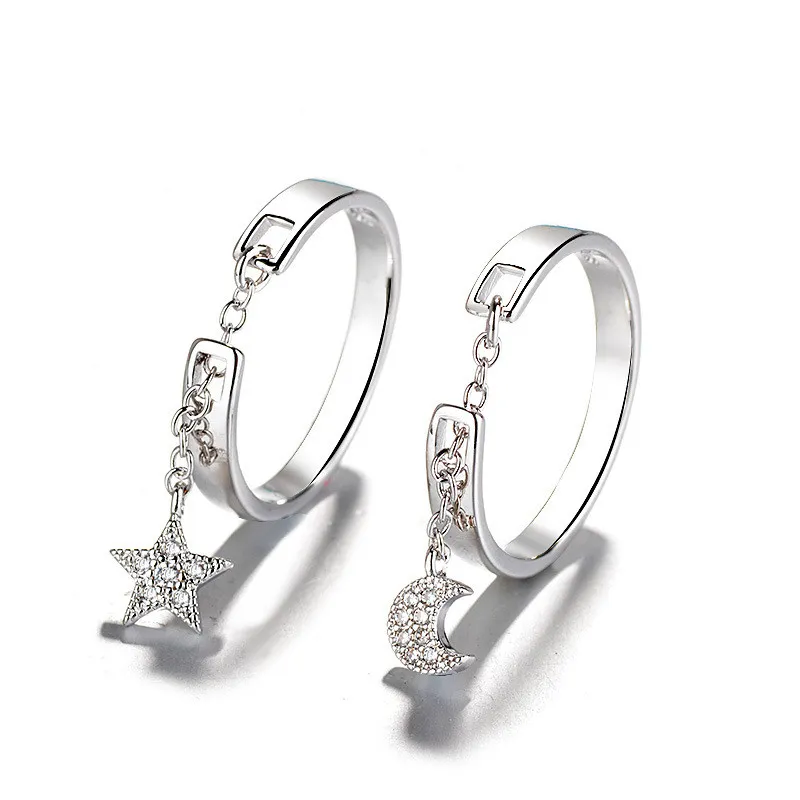 Japan And South Korea Star And Moon Chain Ring