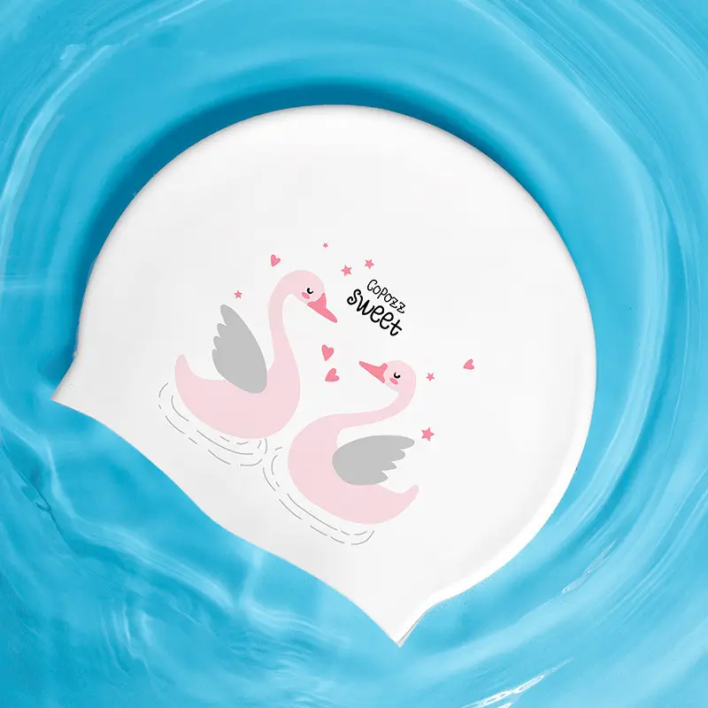 Silicone Comfortable Headless Head Boys and Girls Swimming Cap