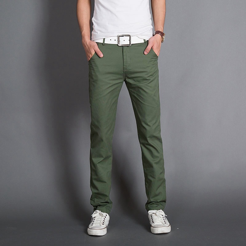 Title 2, Korean Style Slim Straight broek voor jonge man...