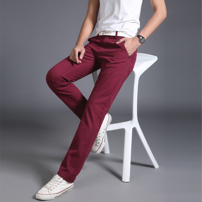 Title 7, Korean Style Slim Straight broek voor jonge man...