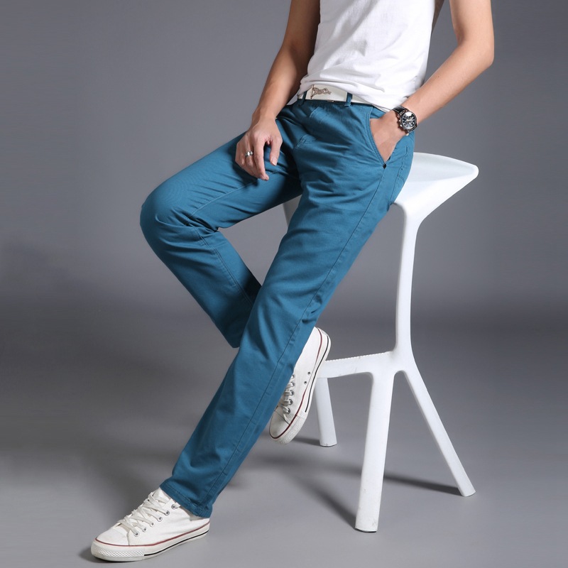 Title 9, Korean Style Slim Straight broek voor jonge man...