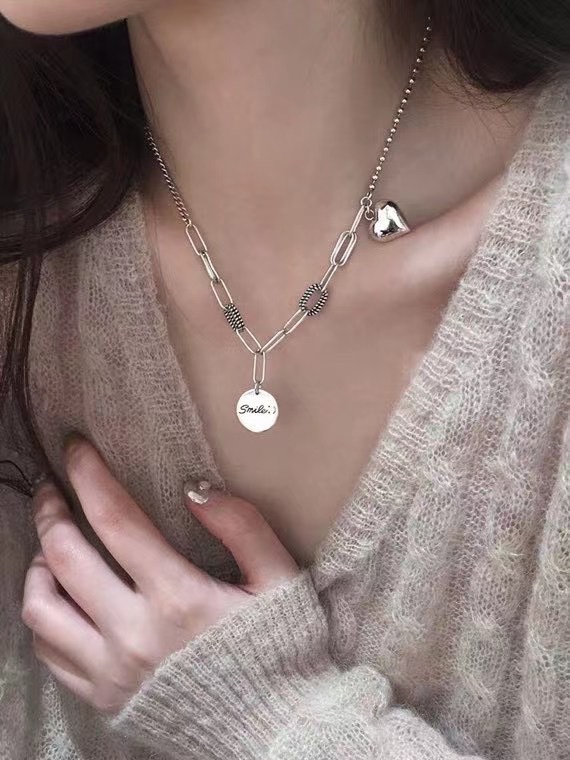 Love Tag Simple Retro Thai Silver