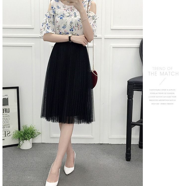 Title 2, New High-Waisted, Slim, All-Match Fairy Skirt, ...