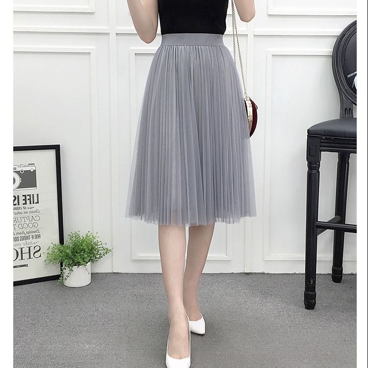 Title 3, New High-Waisted, Slim, All-Match Fairy Skirt, ...