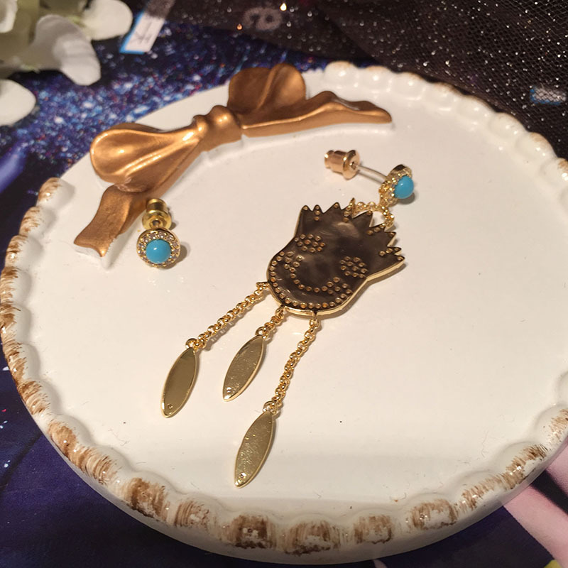 Long Feather Tassel S925 Silver Pin Earrings