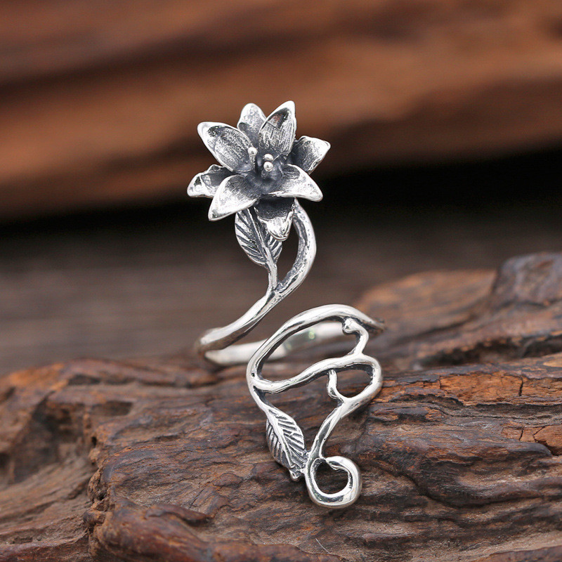 S925 Sterling Silver Jewelry Vintage Thai Silver Ring