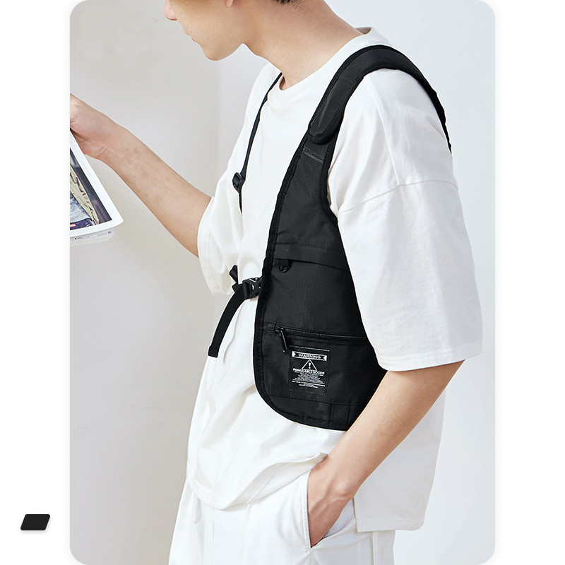 Title 5, Casual Hip-hop One-shoulder Messenger Vest Bag ...