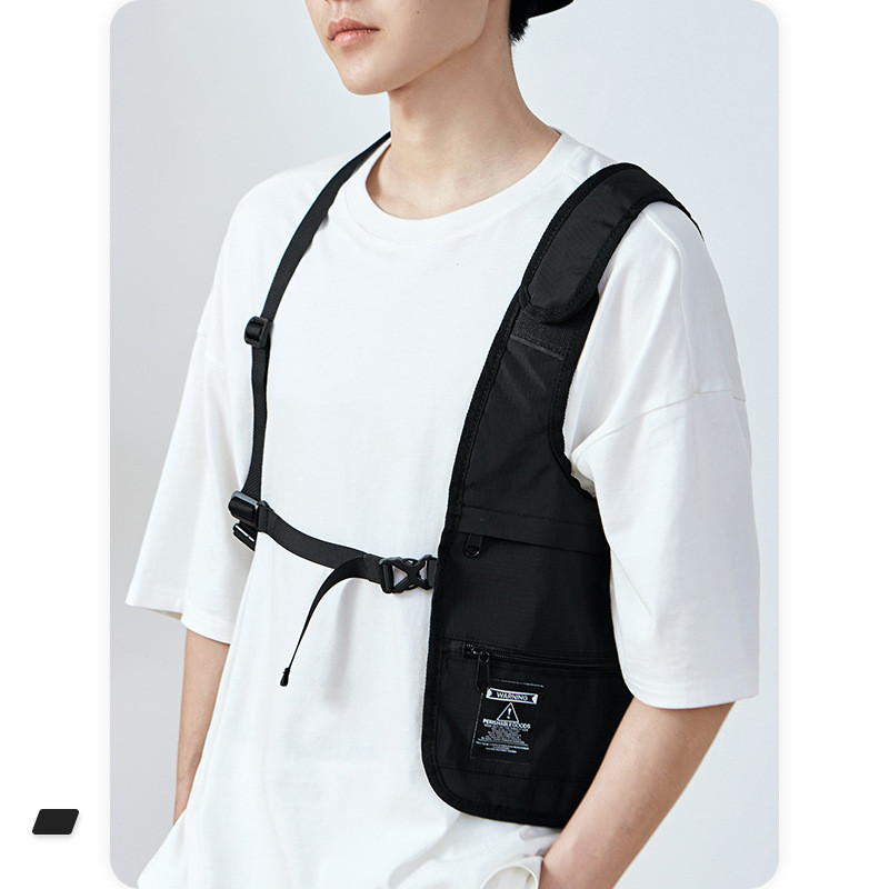 Title 3, Casual Hip-hop One-shoulder Messenger Vest Bag ...