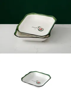 Plate Dish Plate Household Ceramic Dish Dinner Plate Net Celebrity Creative Square Plate Japanese Disc Tableware Set - 15 Style - View 1