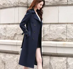 Spring And Autumn Popular New Korean Style Loose Coat Women's Jacket - Navy - View 1