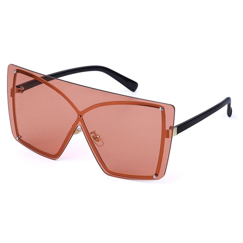 Title 2, Fashion Oversized Sunglasses Women Rimless Sq...