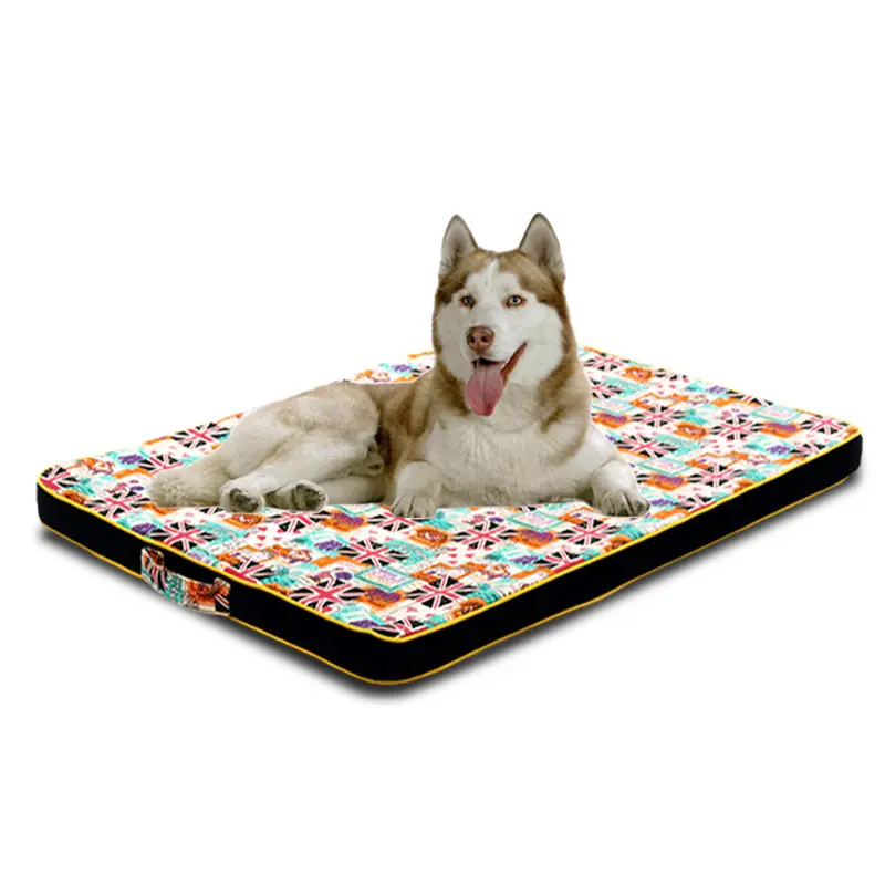 Thickened Pet Printing Canvas Dog Mats Bed