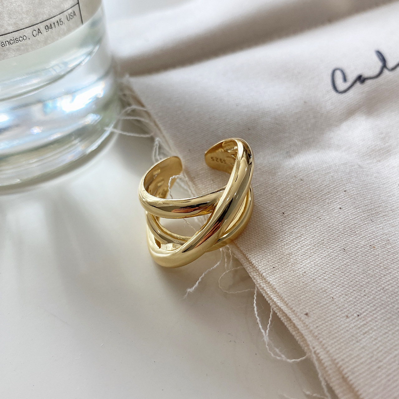 Vintage Heavy Line Woven Ring