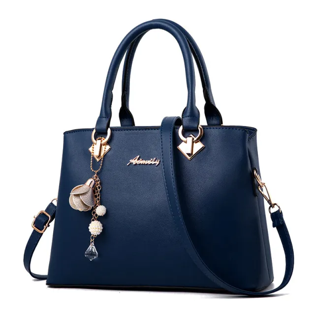 Korean Version Of The Trendy One shoulder Diagonal Handbag Blue - Shop at LoveMi