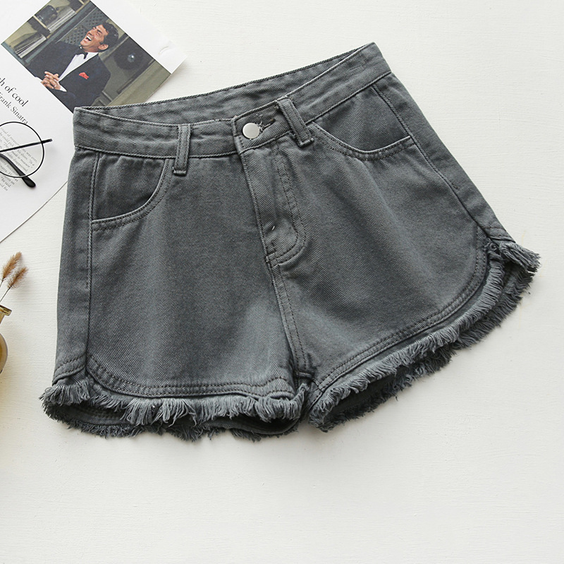 Newsummer Women Short Jeans Ladies Denim Pants Trousers Grey - Shop at LoveMi