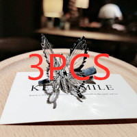 Mori Girl's Moving Butterfly Hairpin Headdress Silver3Pcs - Shop at LoveMi