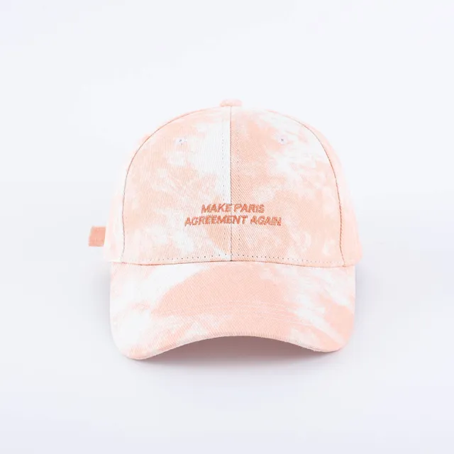 Tie dyed Fisherman Hat Female Double sided Thin Style Leisure Travel Sunshade Flat Top Basin Baseball Cap Orange - Shop at LoveMi