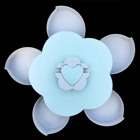 European Style Split Petals Rotating Fruit Box Candy Tray