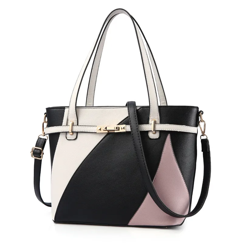 Fashion New Hit Colour Handbag Korean Version Cute One-Shoulder Pu Leather Messenger Bag - Black