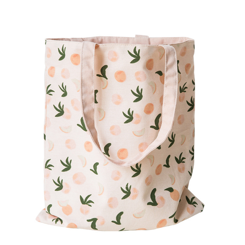 New Creative Fashion Double Sided Double Handbag Simple Small Cotton Hemp Pocket Handbag Shopping Bag